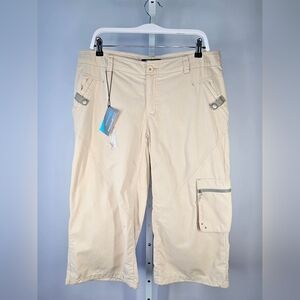 NWT Eddie Bauer Sport Cotton/Nylon Capri Pants Women's Size 14